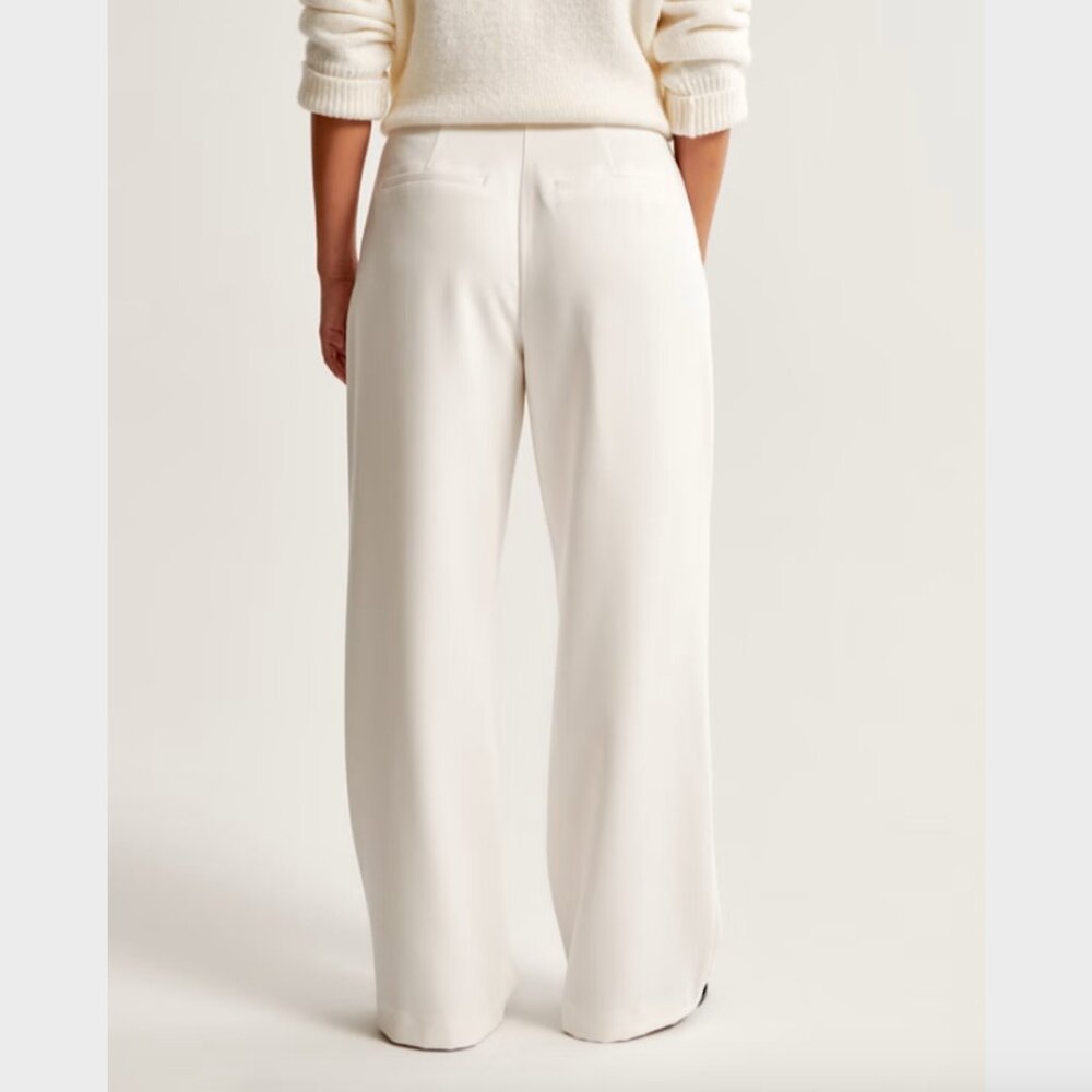 Abercrombie & Fitch Cream Sloan Curve Love Pants - Size 33/16 - Picture 11 of 11
